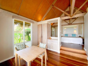Little Polynesian Resort Beachfront Bungalow Interior Living space