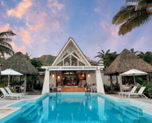 Little-Polynesian-Resort-Restaurant-Pool-During-Sunset